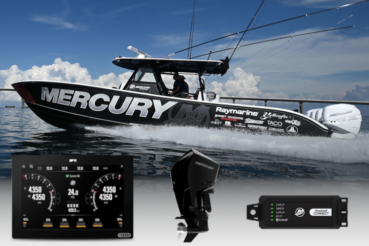 Raymarine Axiom z Mercury VesselView